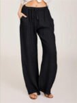 Women's Clothing Solid Loose Palazzo Pants  Casual Every Day Pants