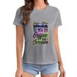 Gildan T-Shirt Women Today Attitude Brought To You By Coffee And Sarcasm