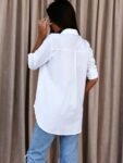 Women's Clothing V-neck Solid Button Long Sleeve Casual Blouse