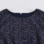 Spring and summer 2023 women's loose casual top floral round neck shirt women