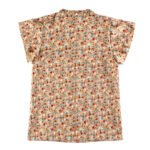 Spring and summer 2023 women's loose casual top floral round neck shirt women