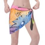 Women Short Sarongs Beach Wrap flower