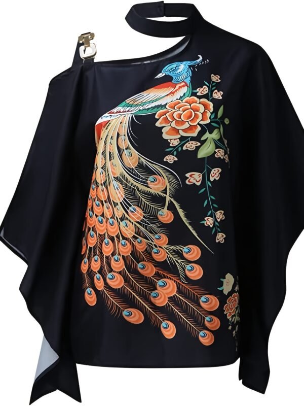 Summer Halter Batwing Sleeve Floral Print Blouse Women's Blouse